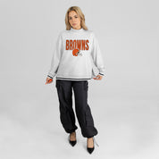 CLEVELAND BROWNS RALLY POINT CONTRAST MOCKNECK PULLOVER