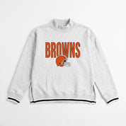 CLEVELAND BROWNS RALLY POINT CONTRAST MOCKNECK PULLOVER