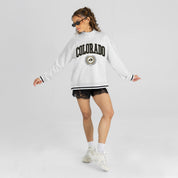COLORADO BUFFALOES RALLY POINT CONTRAST MOCKNECK PULLOVER
