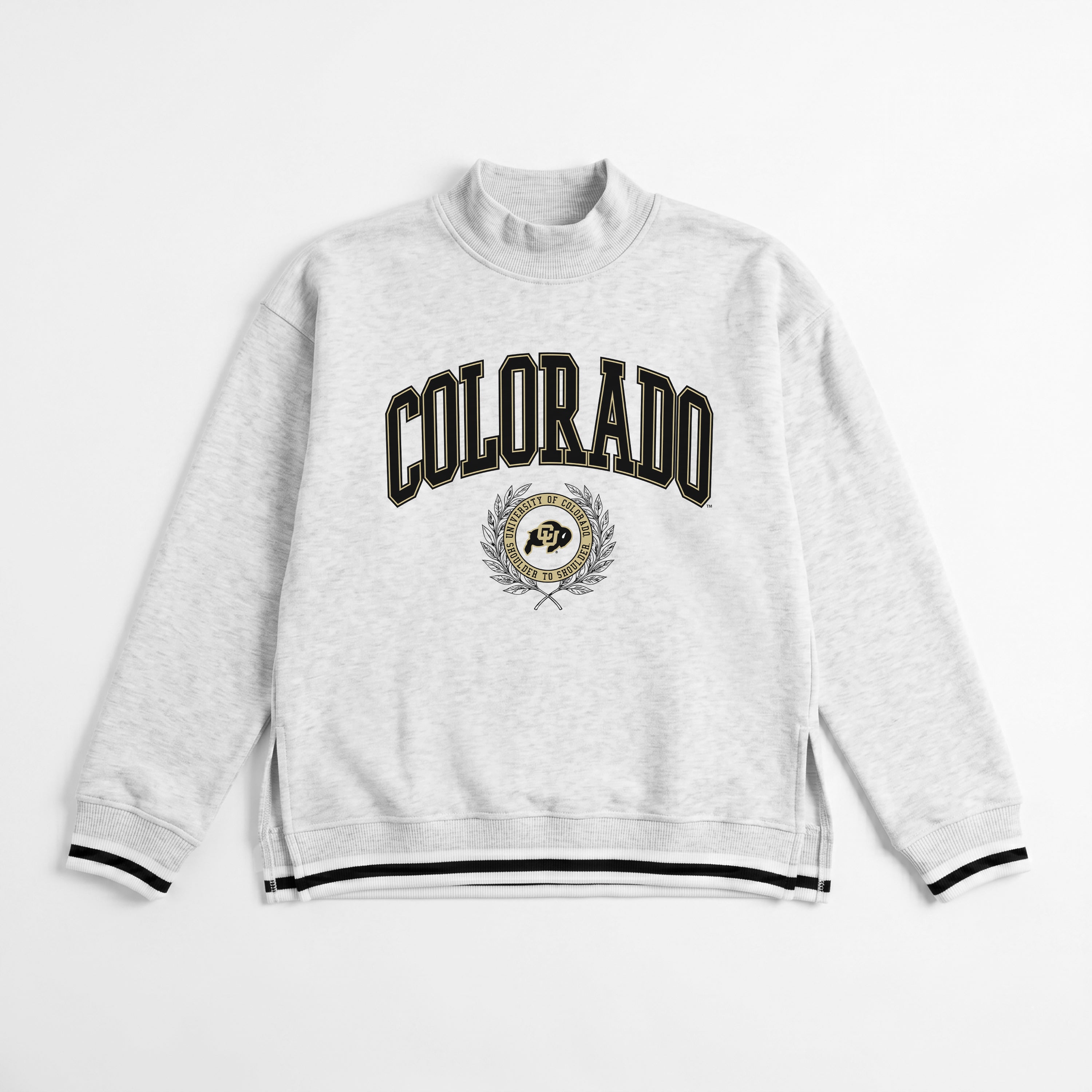 COLORADO BUFFALOES RALLY POINT CONTRAST MOCKNECK PULLOVER