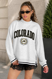 COLORADO BUFFALOES RALLY POINT CONTRAST MOCKNECK PULLOVER