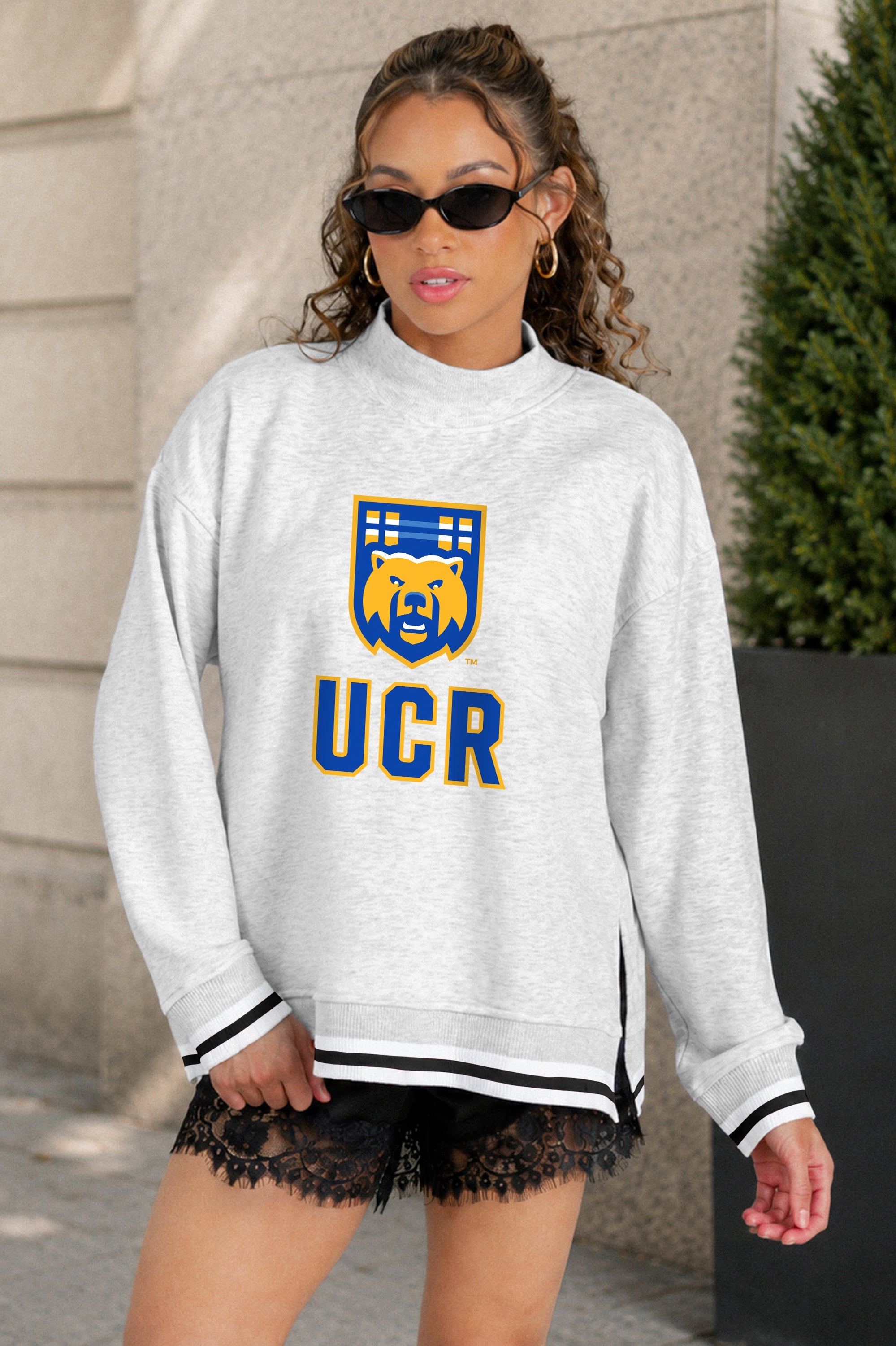 CALIFORNIA RIVERSIDE HIGHLANDERS RALLY POINT CONTRAST MOCKNECK PULLOVER
