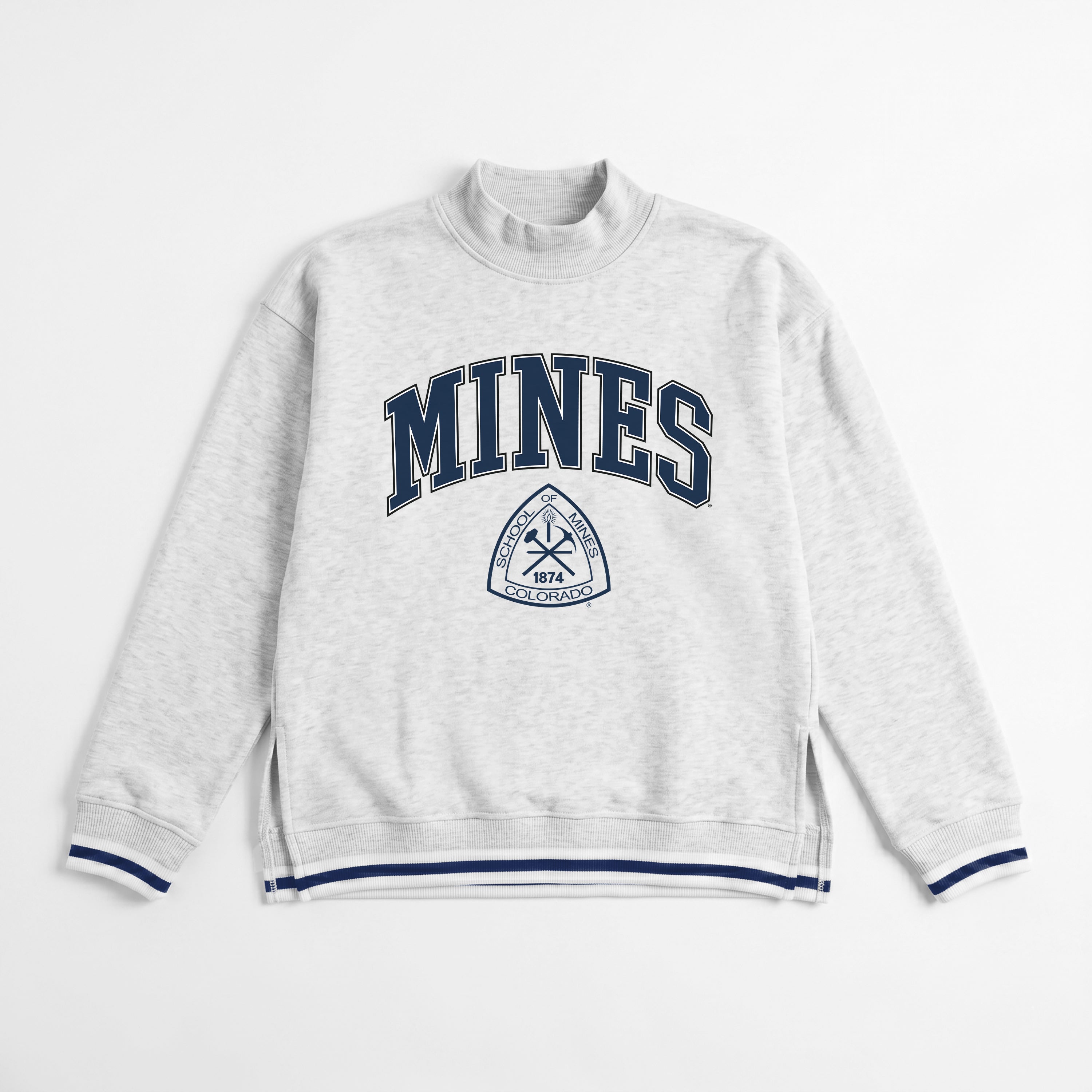 COLORADO SCHOOL OF MINES BURROS RALLY POINT CONTRAST MOCKNECK PULLOVER