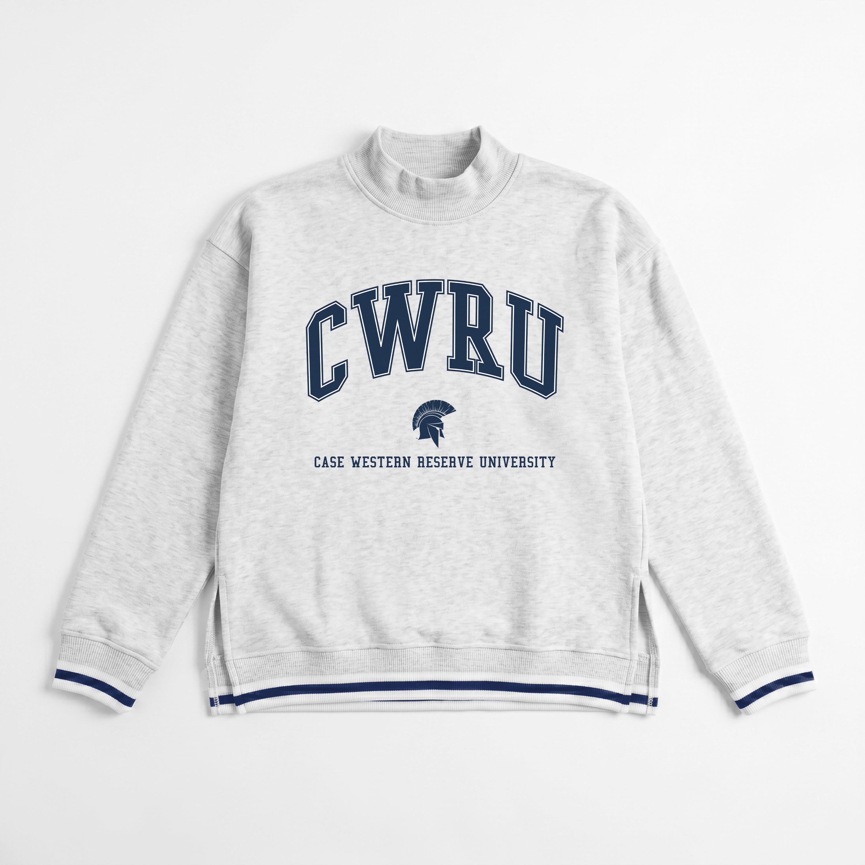 CASE WESTERN RESERVE SPARTANS RALLY POINT CONTRAST MOCKNECK PULLOVER