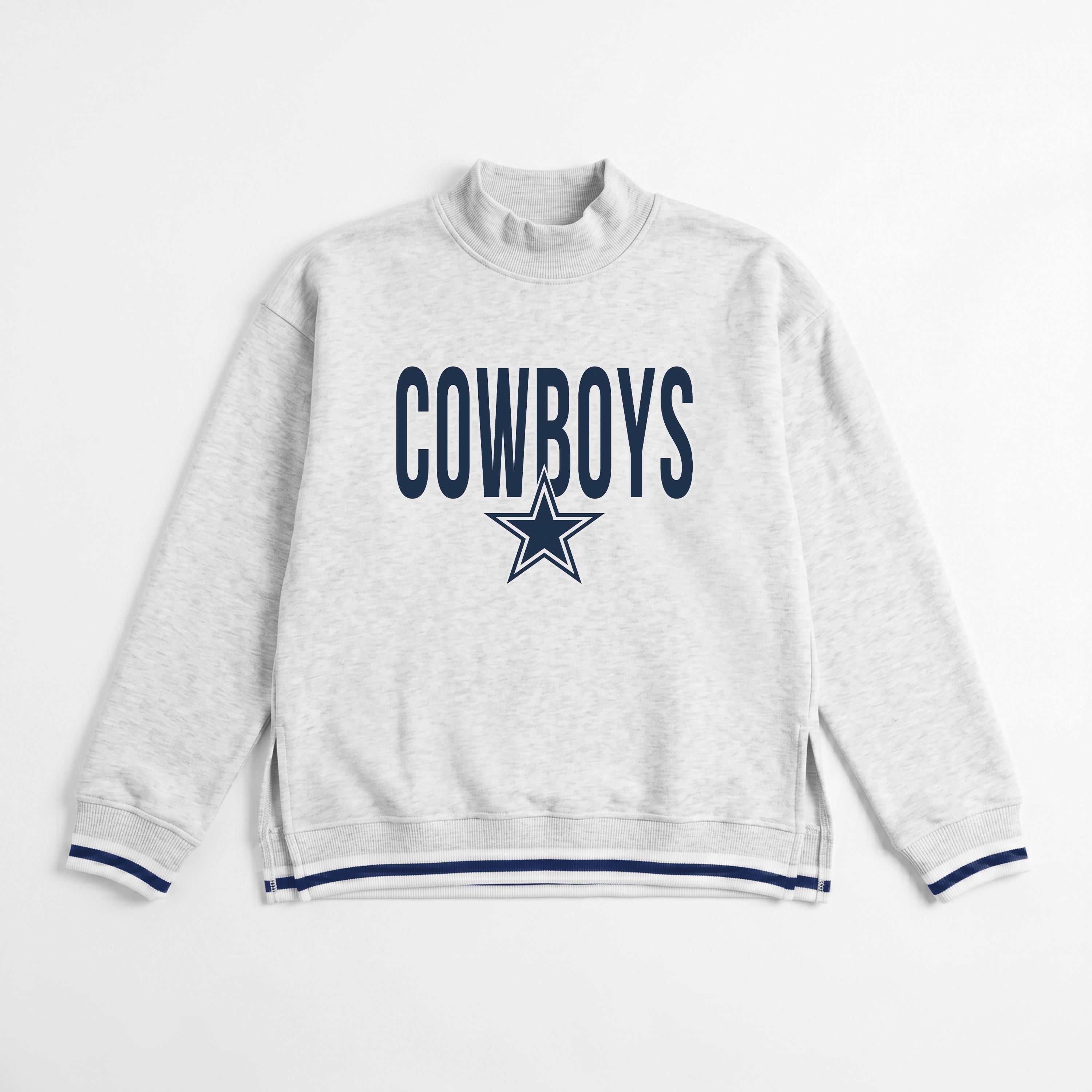 DALLAS COWBOYS RALLY POINT CONTRAST MOCKNECK PULLOVER