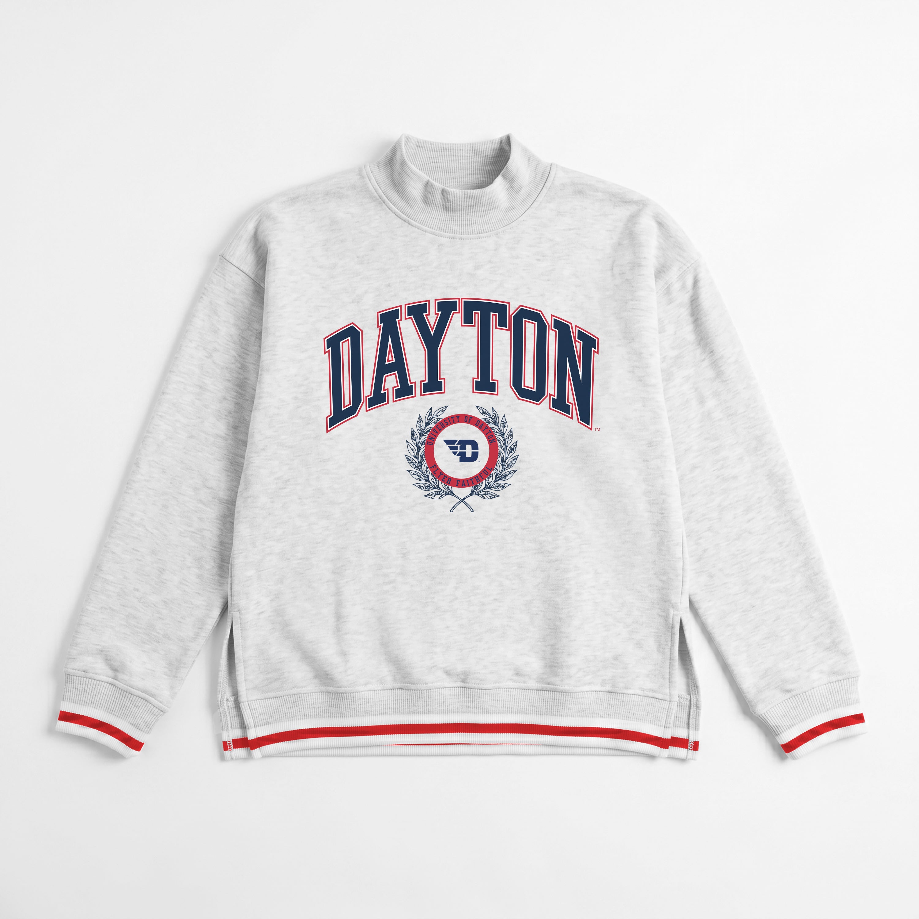 DAYTON FLYERS RALLY POINT CONTRAST MOCKNECK PULLOVER