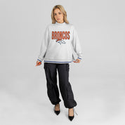 DENVER BRONCOS RALLY POINT CONTRAST MOCKNECK PULLOVER