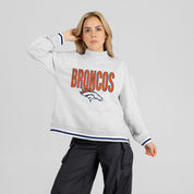 DENVER BRONCOS RALLY POINT CONTRAST MOCKNECK PULLOVER