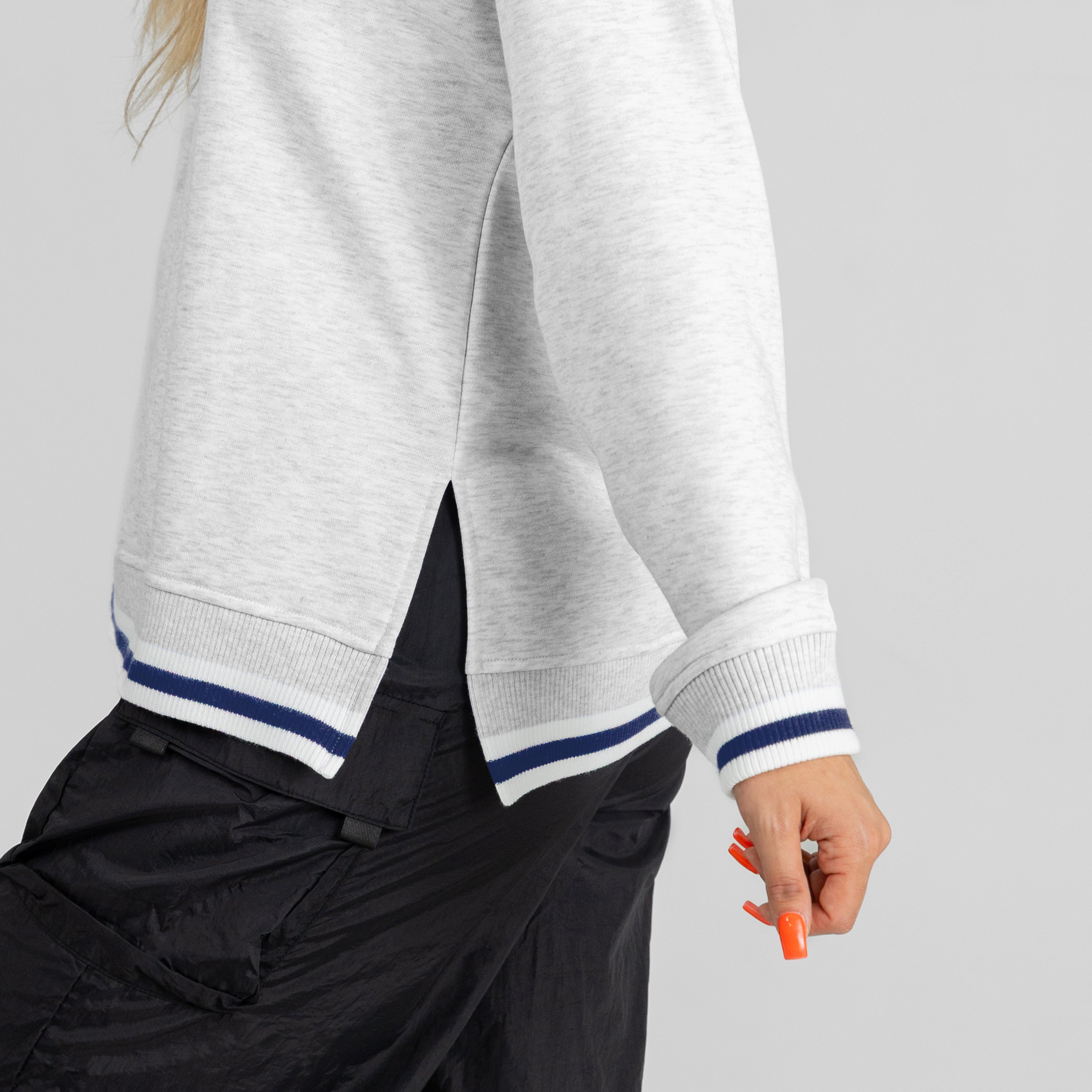 DENVER BRONCOS RALLY POINT CONTRAST MOCKNECK PULLOVER