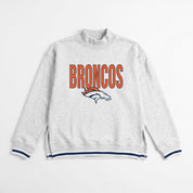 DENVER BRONCOS RALLY POINT CONTRAST MOCKNECK PULLOVER