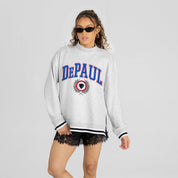 DEPAUL BLUE DEMONS RALLY POINT CONTRAST MOCKNECK PULLOVER
