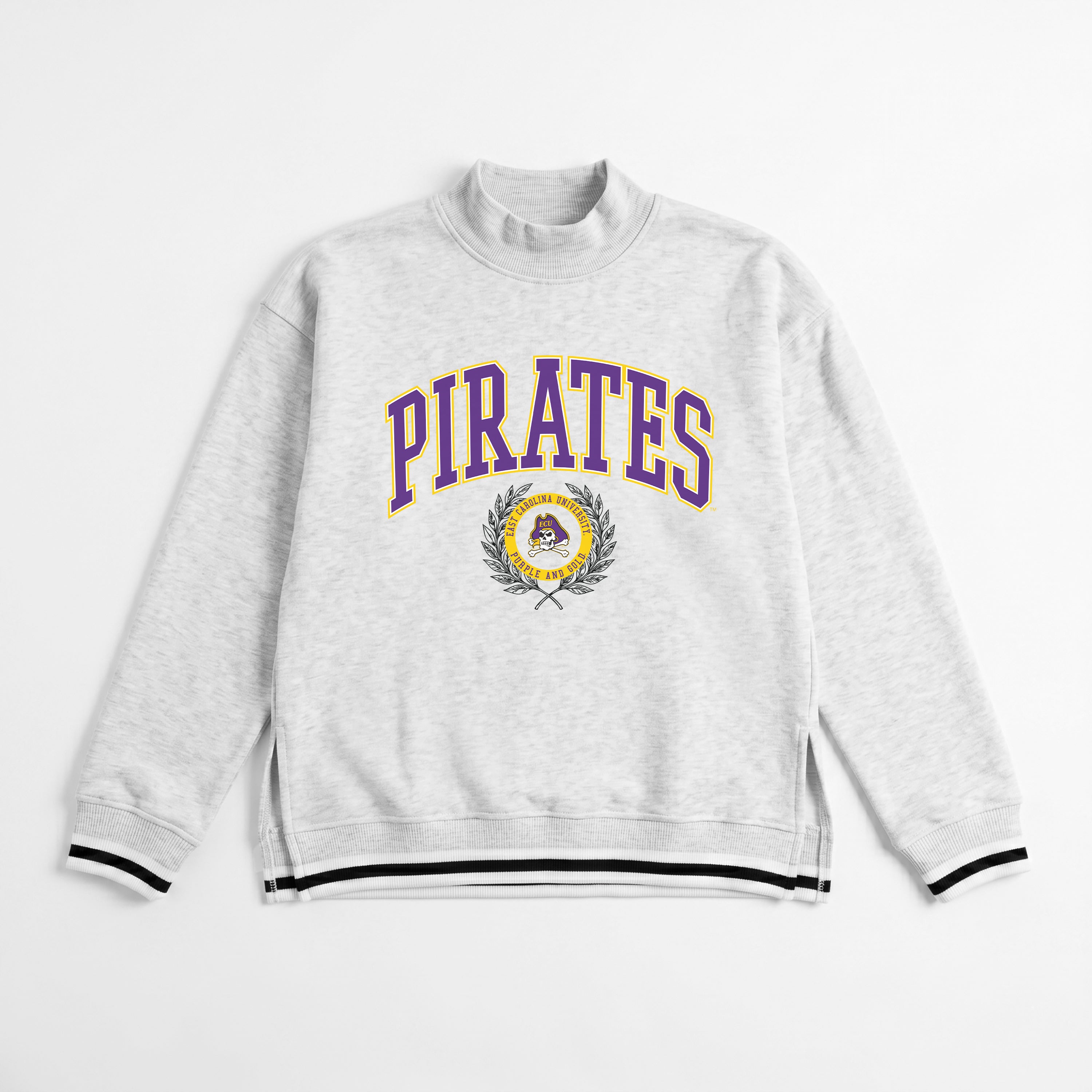 EAST CAROLINA PIRATES RALLY POINT CONTRAST MOCKNECK PULLOVER