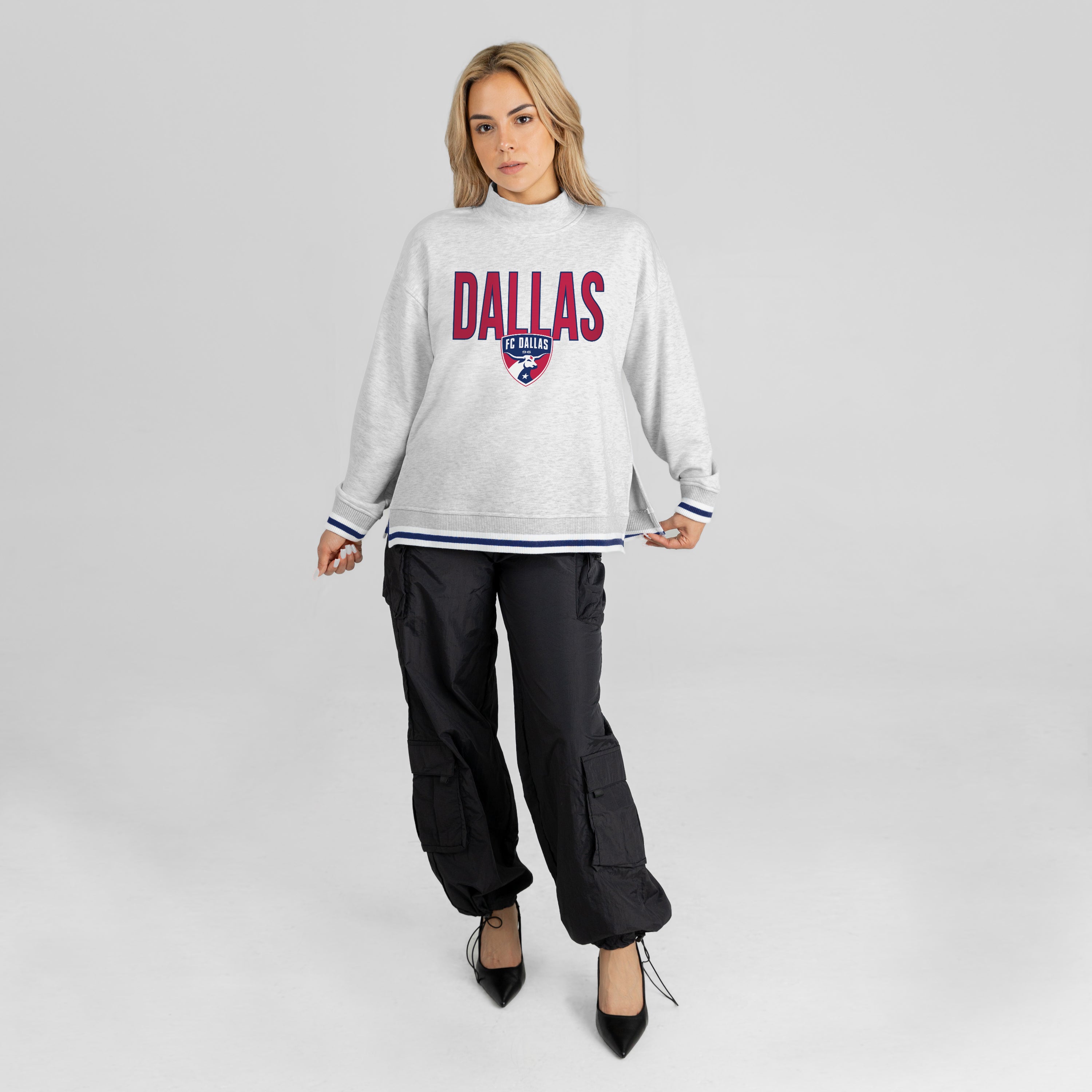 FC DALLAS RALLY POINT CONTRAST MOCKNECK PULLOVER