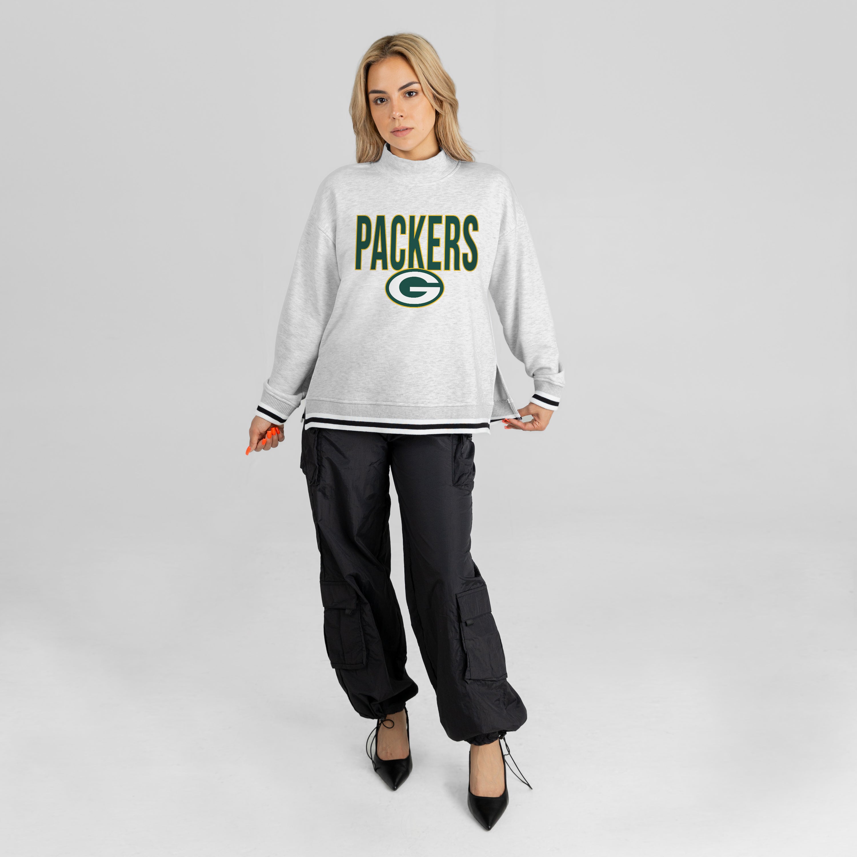 GREEN BAY PACKERS RALLY POINT CONTRAST MOCKNECK PULLOVER