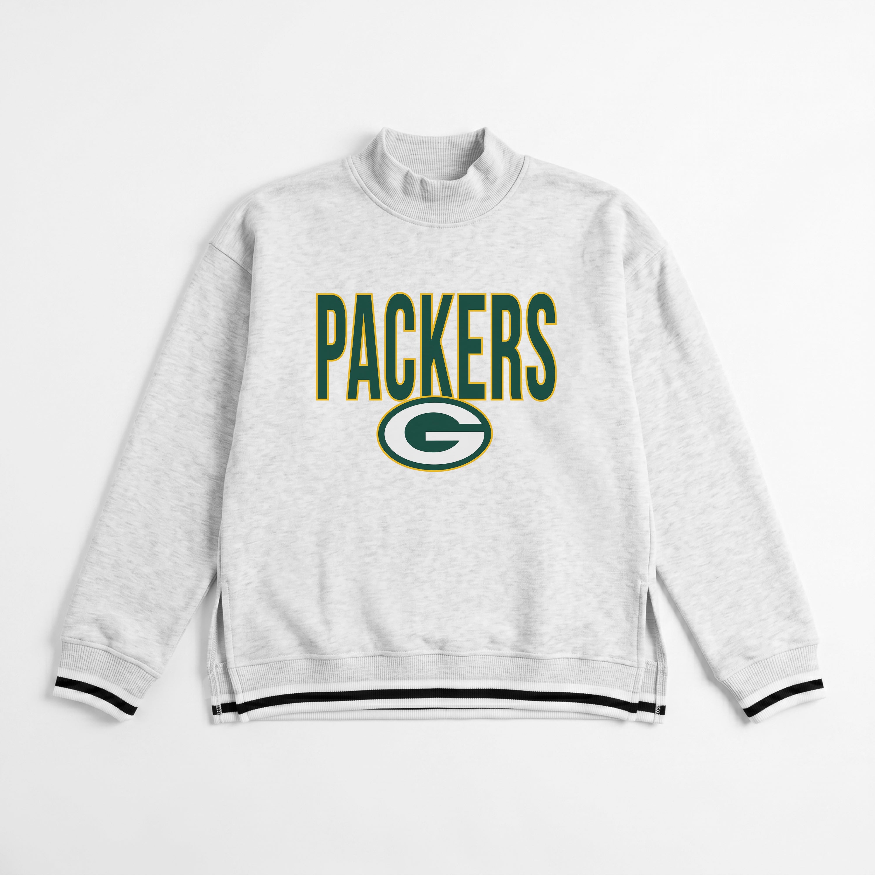 GREEN BAY PACKERS RALLY POINT CONTRAST MOCKNECK PULLOVER