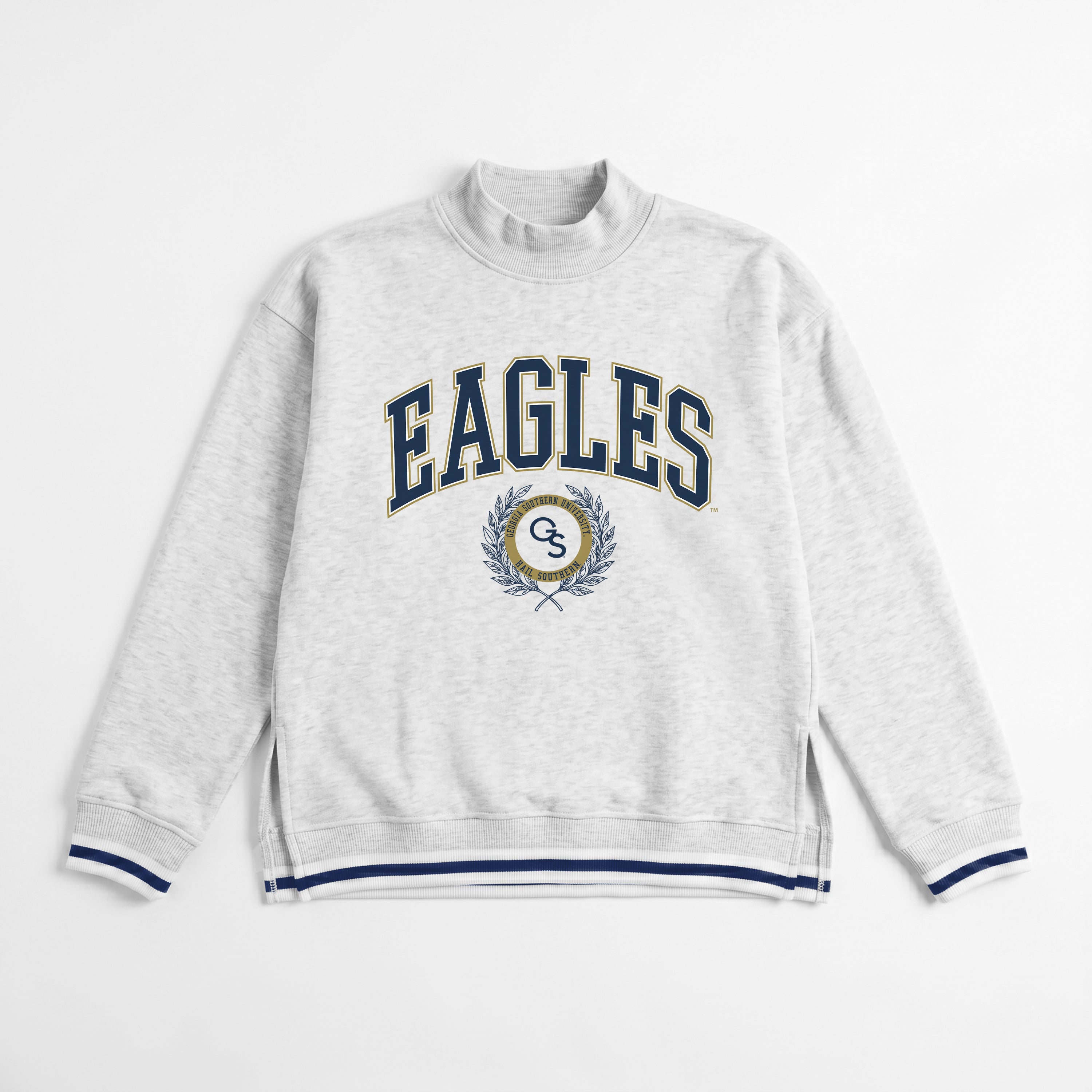 GEORGIA SOUTHERN EAGLES RALLY POINT CONTRAST MOCKNECK PULLOVER