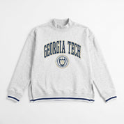 GEORGIA TECH YELLOW JACKETS RALLY POINT CONTRAST MOCKNECK PULLOVER