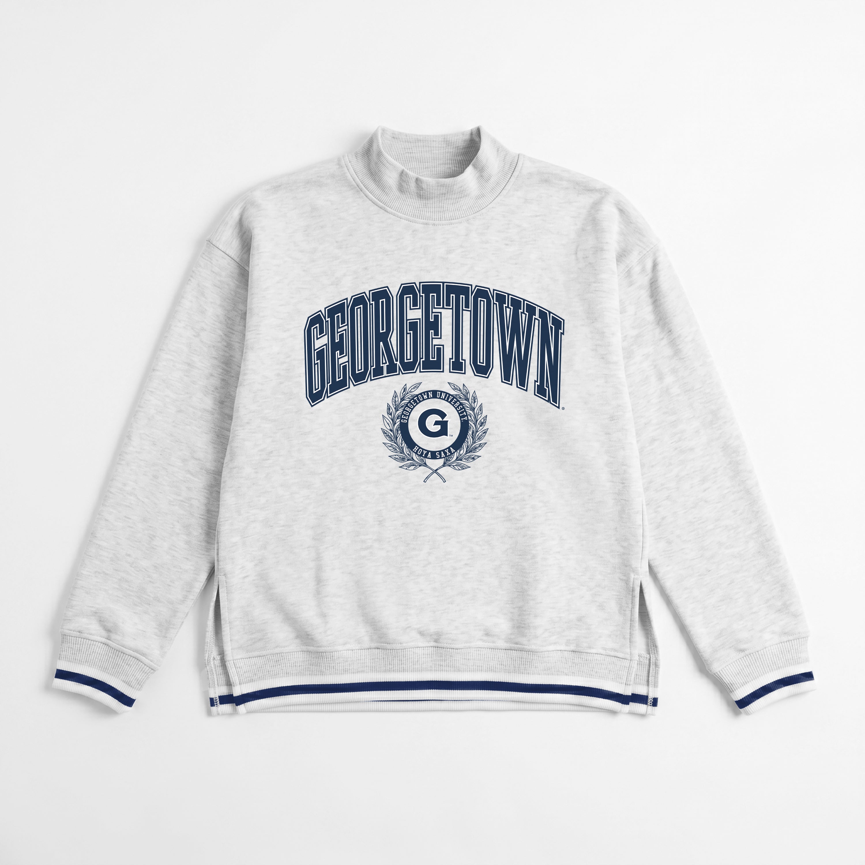 GEORGETOWN HOYAS RALLY POINT CONTRAST MOCKNECK PULLOVER