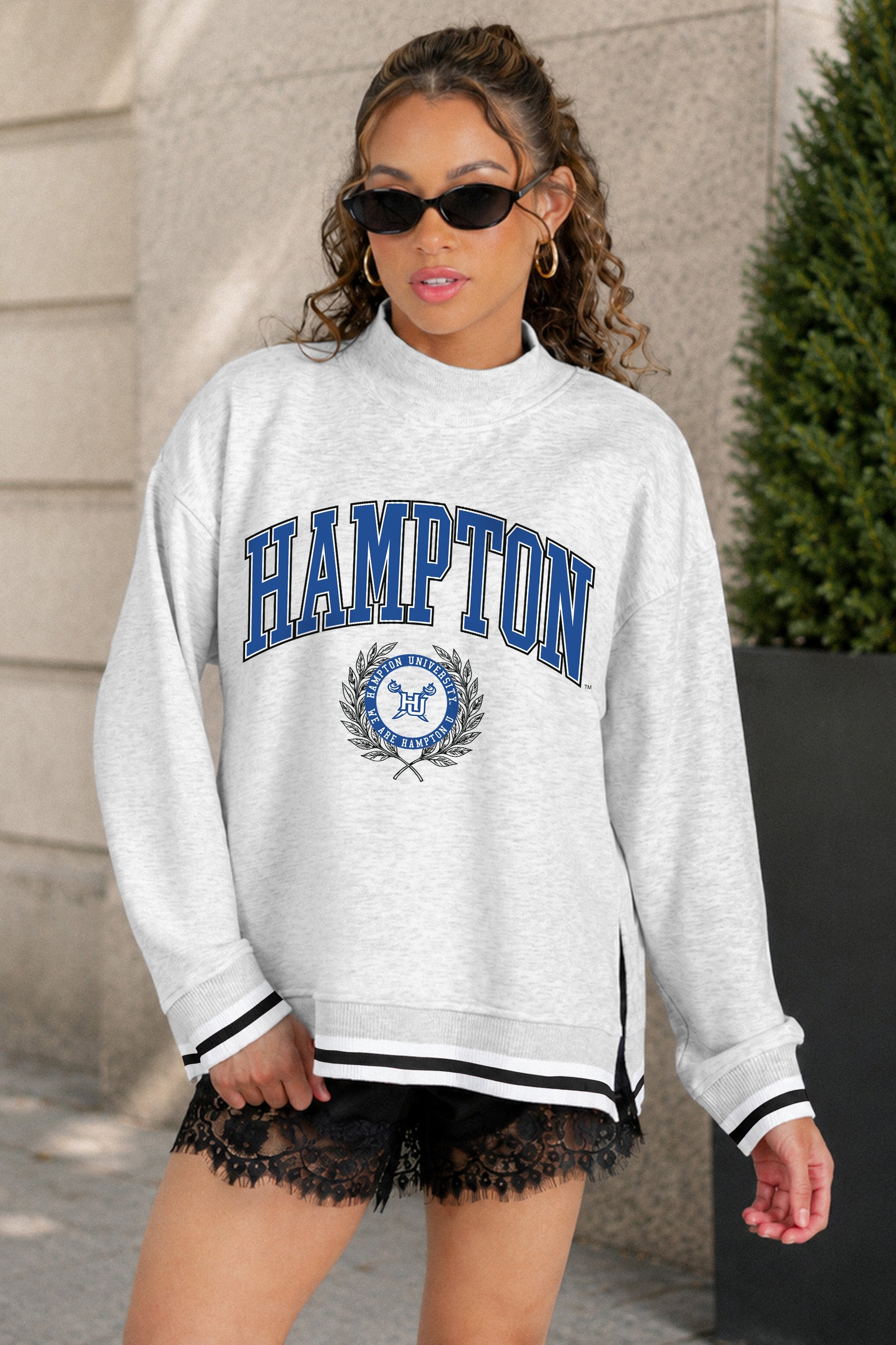 HAMPTON PIRATES RALLY POINT CONTRAST MOCKNECK PULLOVER