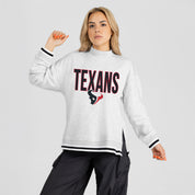 HOUSTON TEXANS RALLY POINT CONTRAST MOCKNECK PULLOVER