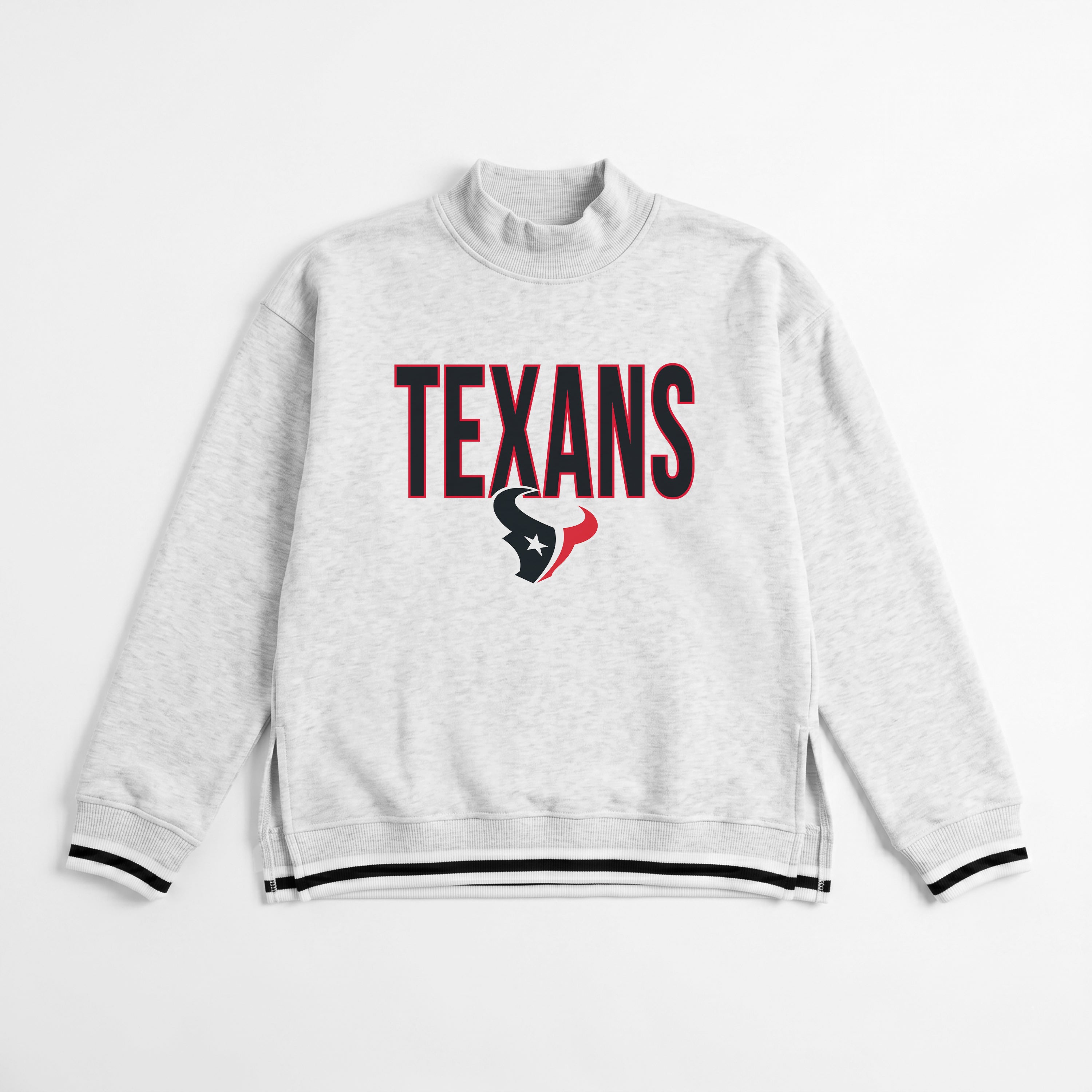 HOUSTON TEXANS RALLY POINT CONTRAST MOCKNECK PULLOVER