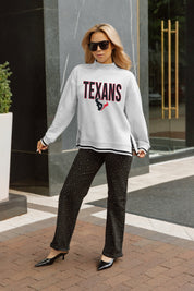 HOUSTON TEXANS RALLY POINT CONTRAST MOCKNECK PULLOVER