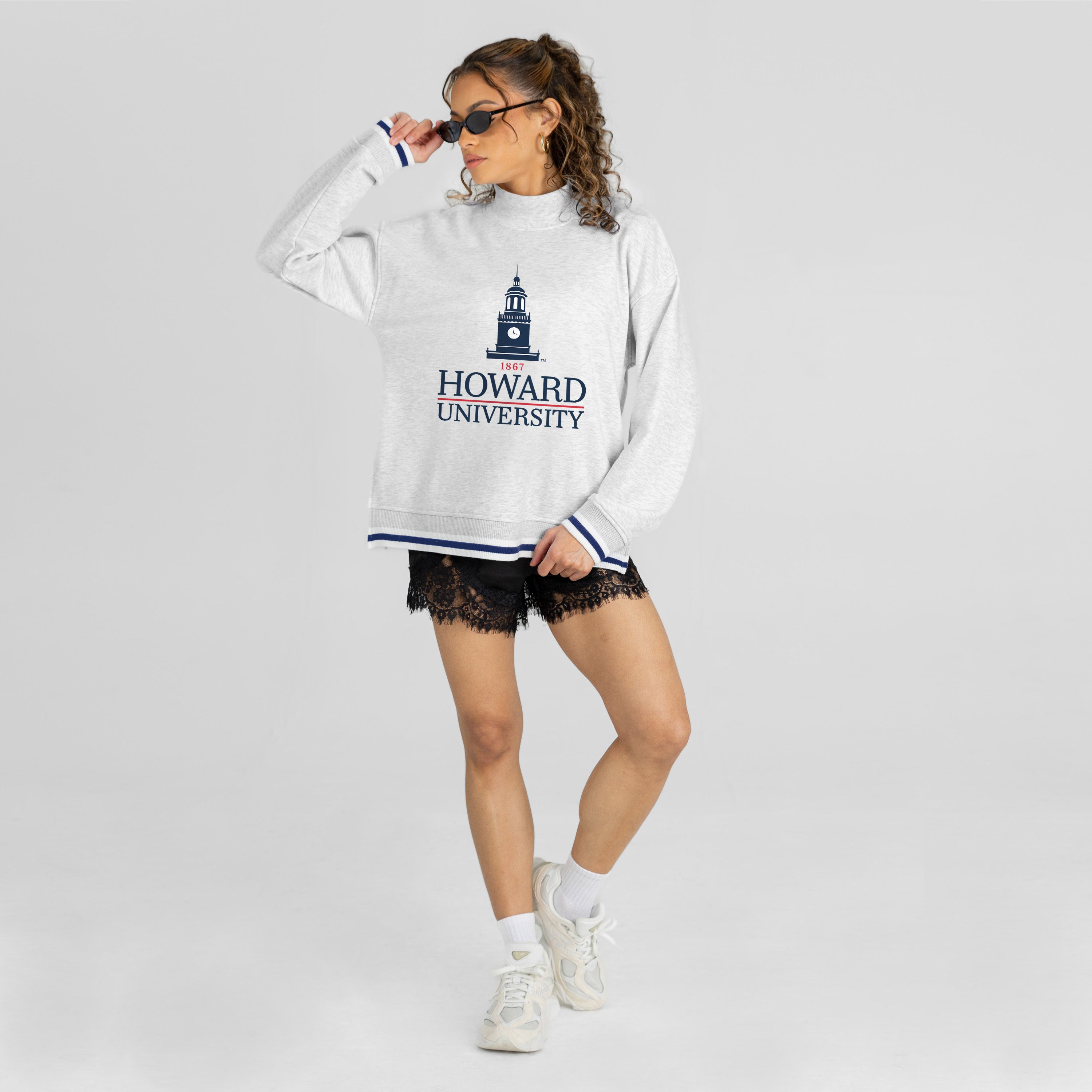 HOWARD BISON RALLY POINT CONTRAST MOCKNECK PULLOVER