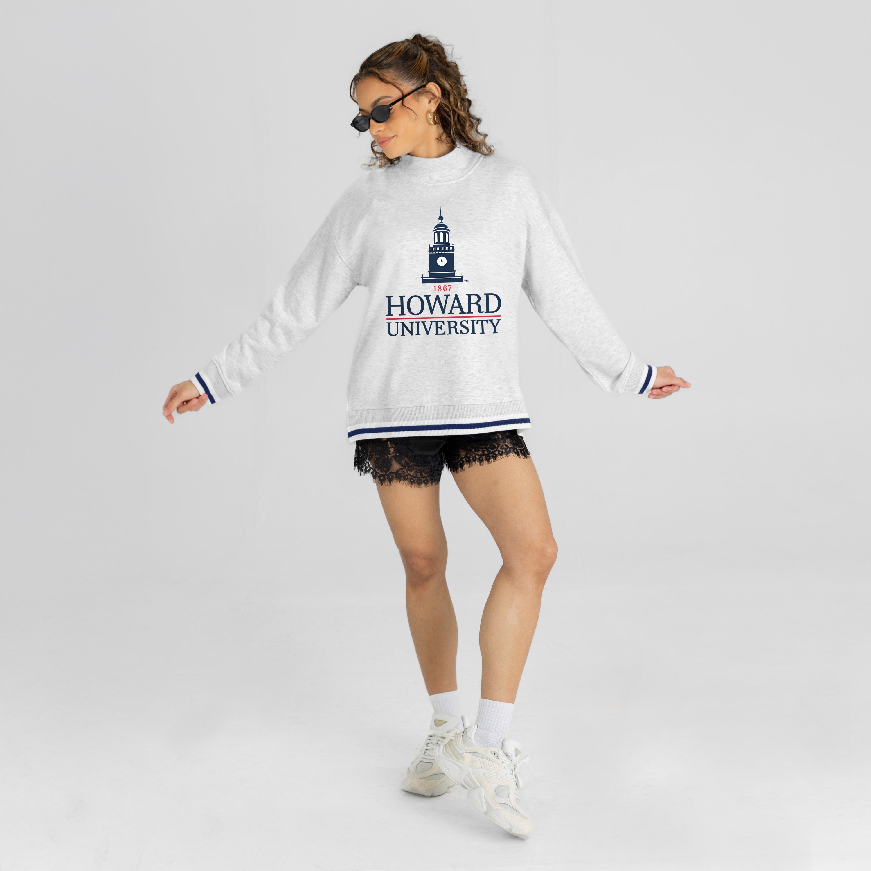 HOWARD BISON RALLY POINT CONTRAST MOCKNECK PULLOVER