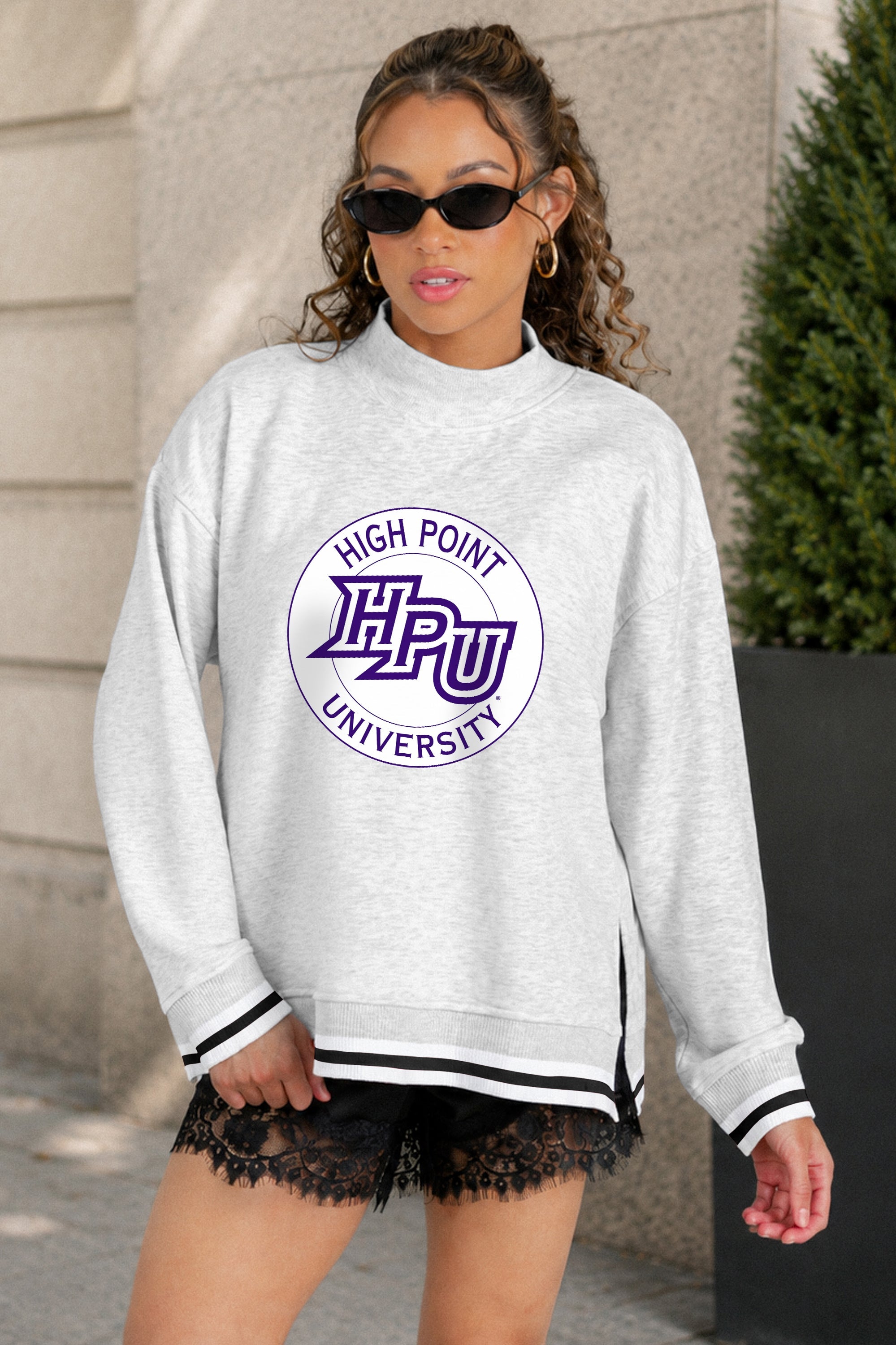 HIGH POINT PANTHERS RALLY POINT CONTRAST MOCKNECK PULLOVER