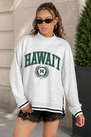 HAWAII RAINBOW WARRIORS RALLY POINT CONTRAST MOCKNECK PULLOVER
