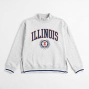 ILLINOIS FIGHTING ILLINI RALLY POINT CONTRAST MOCKNECK PULLOVER