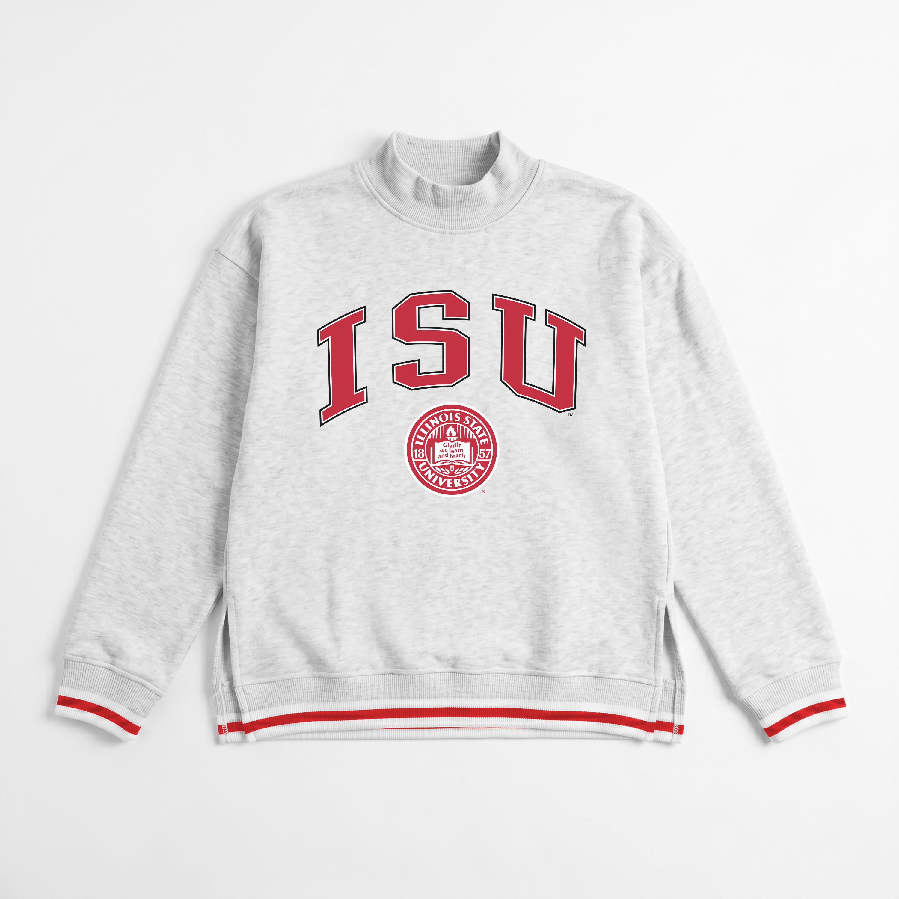 ILLINOIS STATE REDBIRDS RALLY POINT CONTRAST MOCKNECK PULLOVER