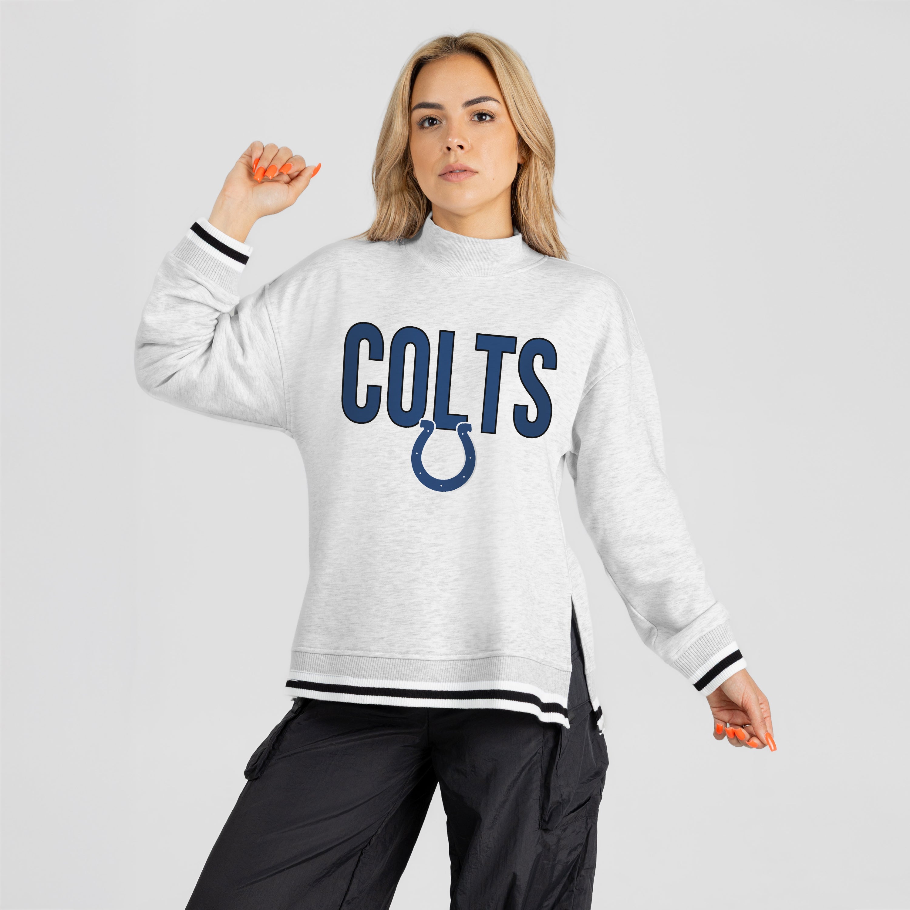 INDIANAPOLIS COLTS RALLY POINT CONTRAST MOCKNECK PULLOVER