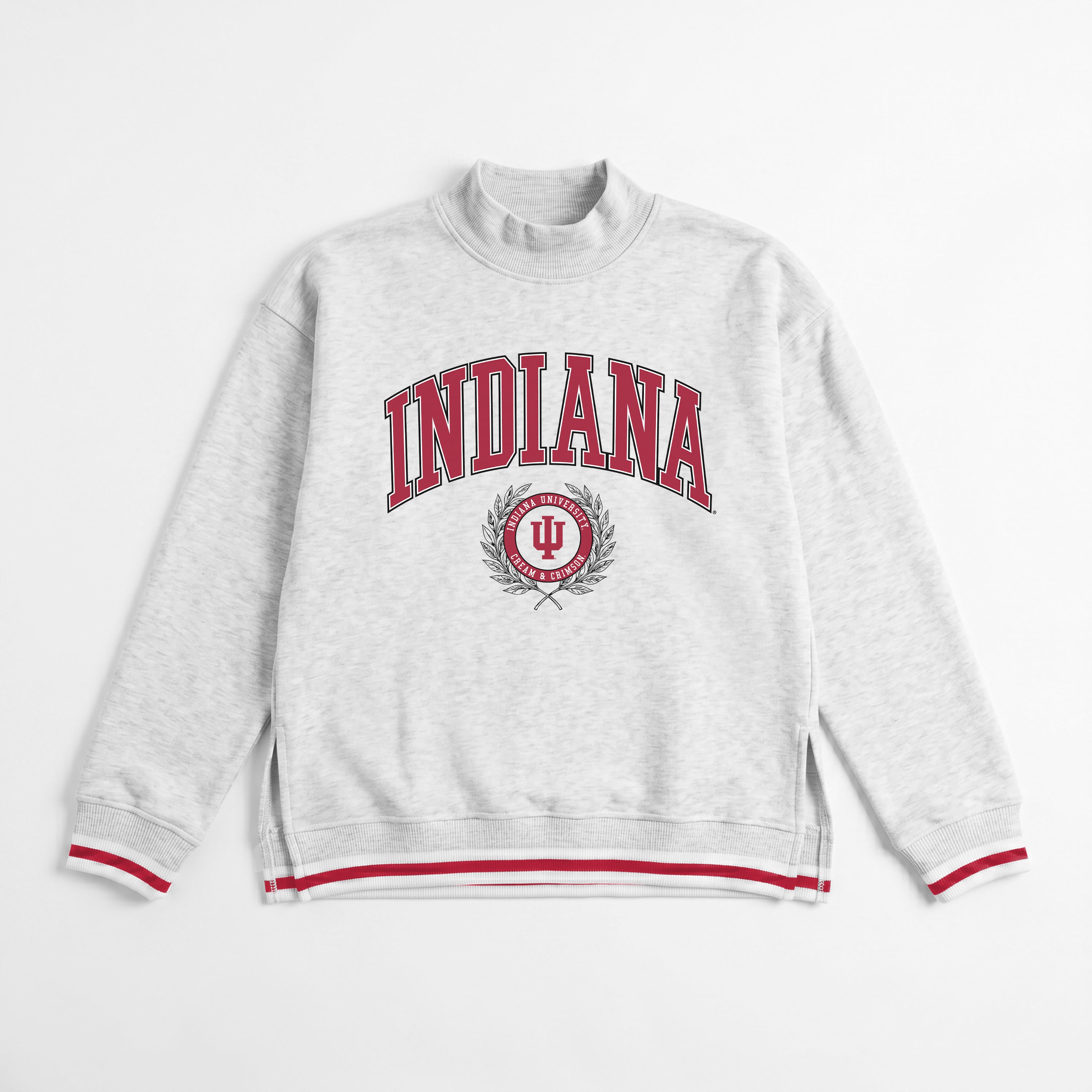INDIANA HOOSIERS RALLY POINT CONTRAST MOCKNECK PULLOVER