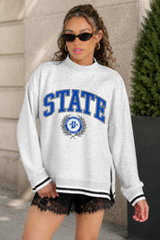 INDIANA STATE SYCAMORES RALLY POINT CONTRAST MOCKNECK PULLOVER