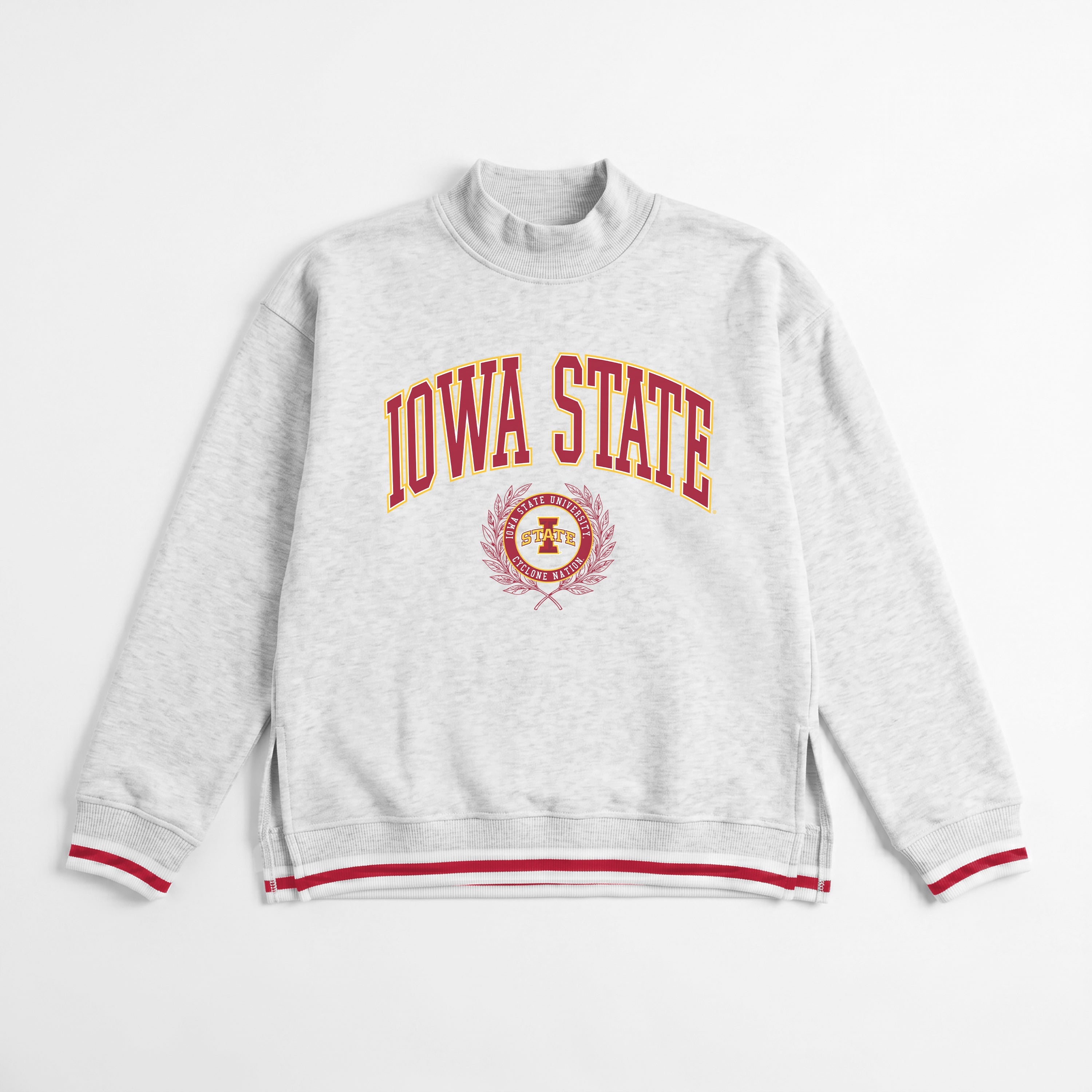 IOWA STATE CYCLONES RALLY POINT CONTRAST MOCKNECK PULLOVER
