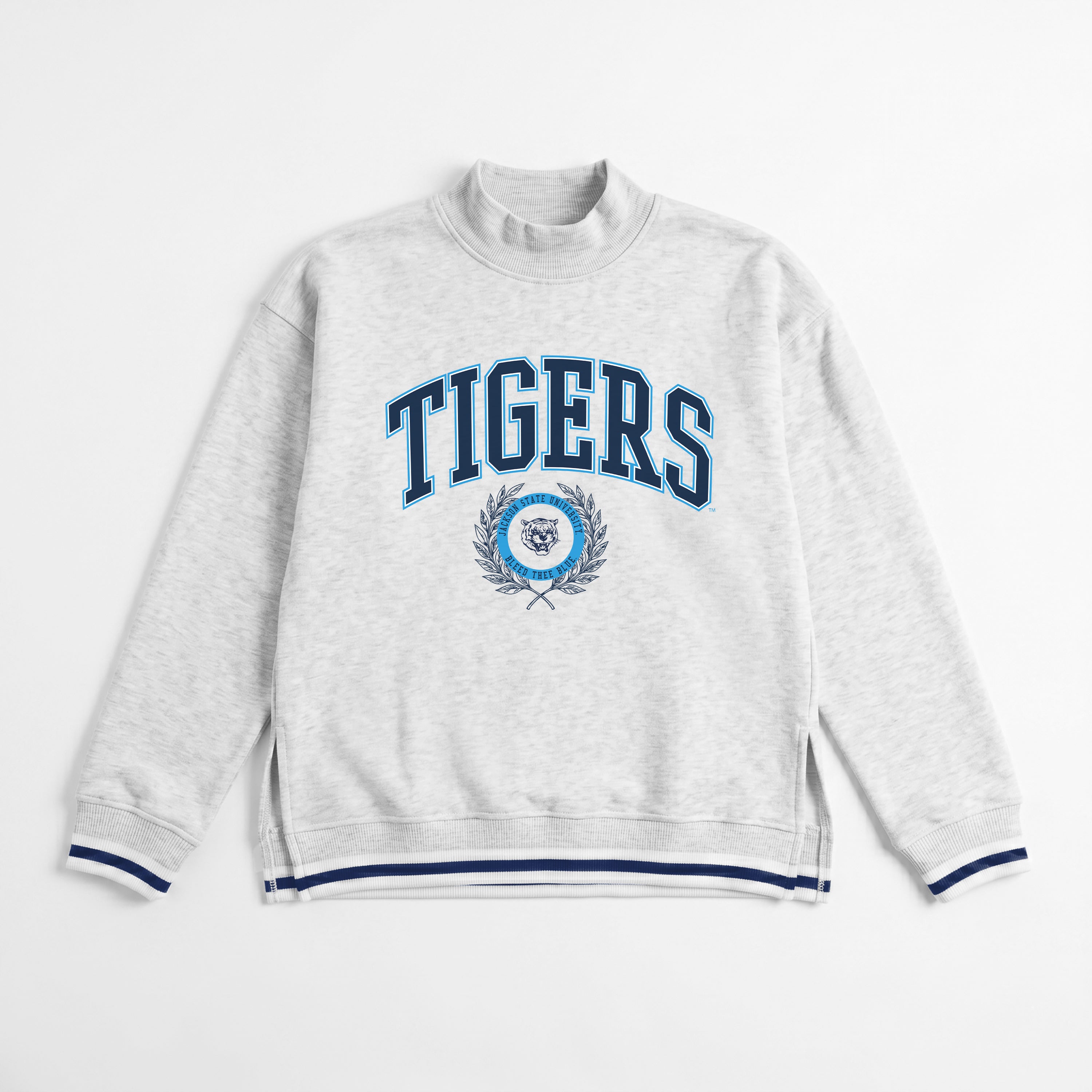 JACKSON STATE TIGERS RALLY POINT CONTRAST MOCKNECK PULLOVER
