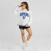 JOHNS HOPKINS BLUEJAYS RALLY POINT CONTRAST MOCKNECK PULLOVER