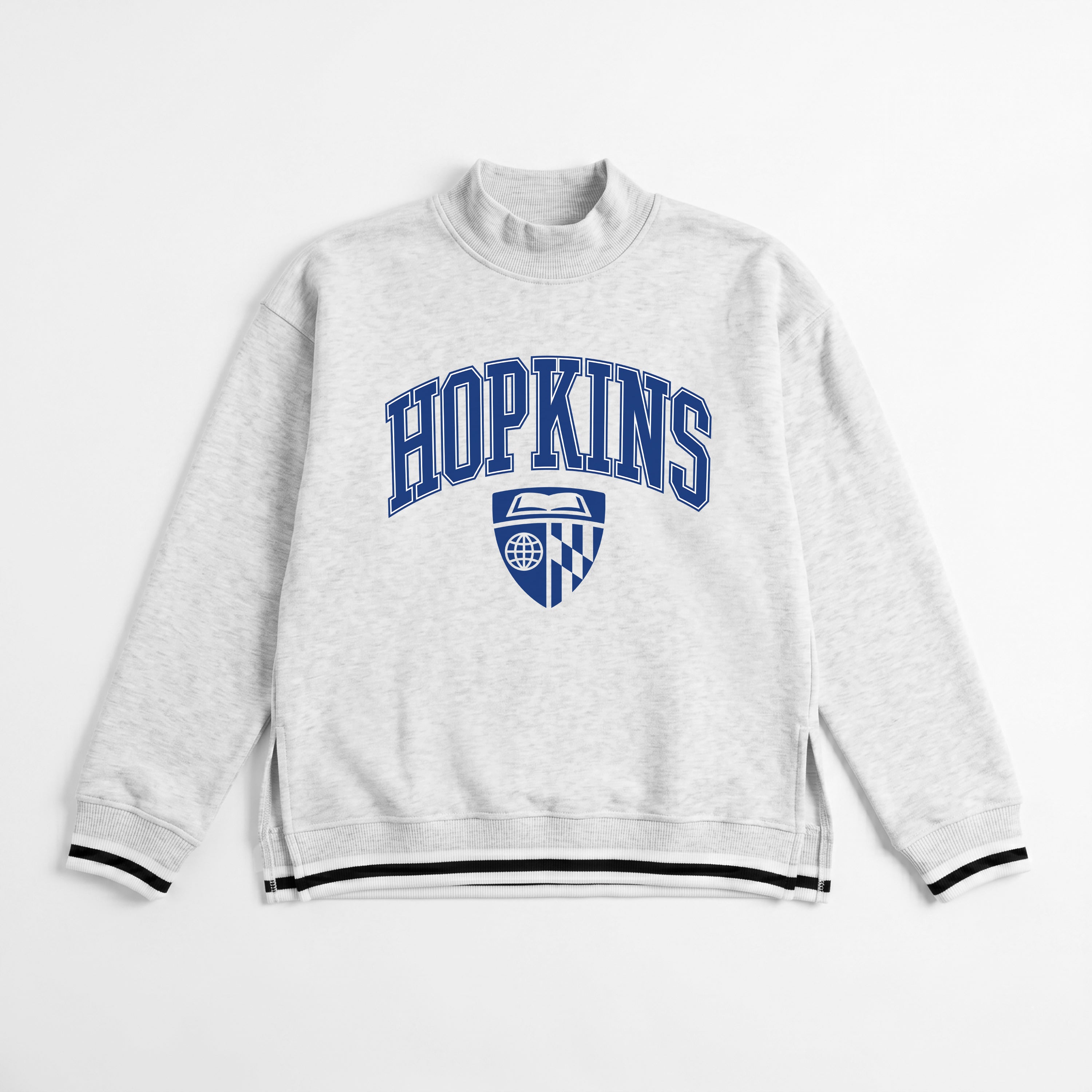 JOHNS HOPKINS BLUEJAYS RALLY POINT CONTRAST MOCKNECK PULLOVER