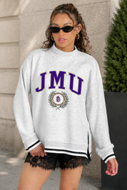 JAMES MADISON DUKES RALLY POINT CONTRAST MOCKNECK PULLOVER