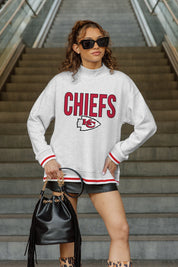 KANSAS CITY CHIEFS RALLY POINT CONTRAST MOCKNECK PULLOVER