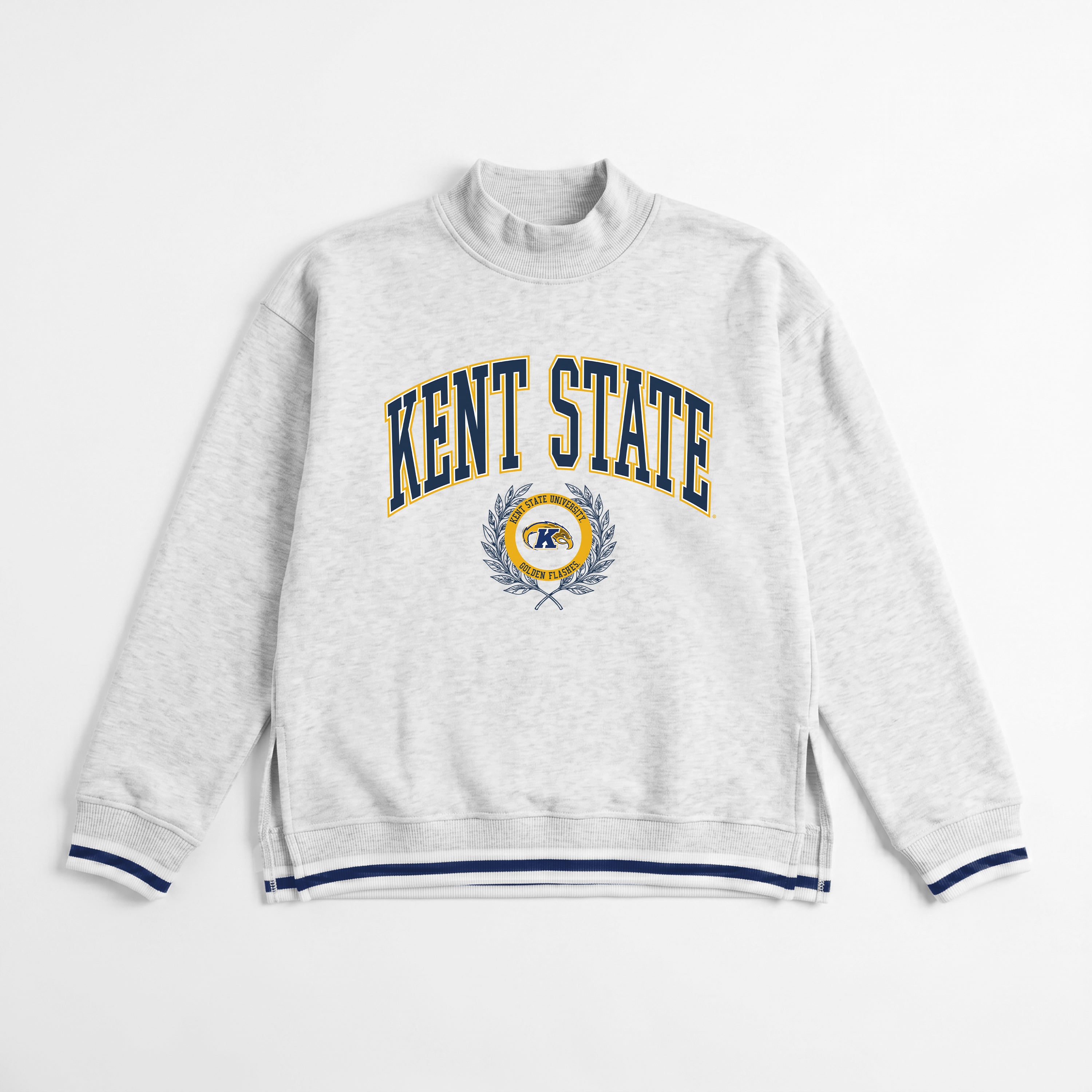 KENT STATE GOLDEN FLASHES RALLY POINT CONTRAST MOCKNECK PULLOVER