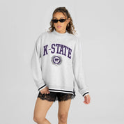 KANSAS STATE WILDCATS RALLY POINT CONTRAST MOCKNECK PULLOVER