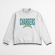 LOS ANGELES CHARGERS RALLY POINT CONTRAST MOCKNECK PULLOVER