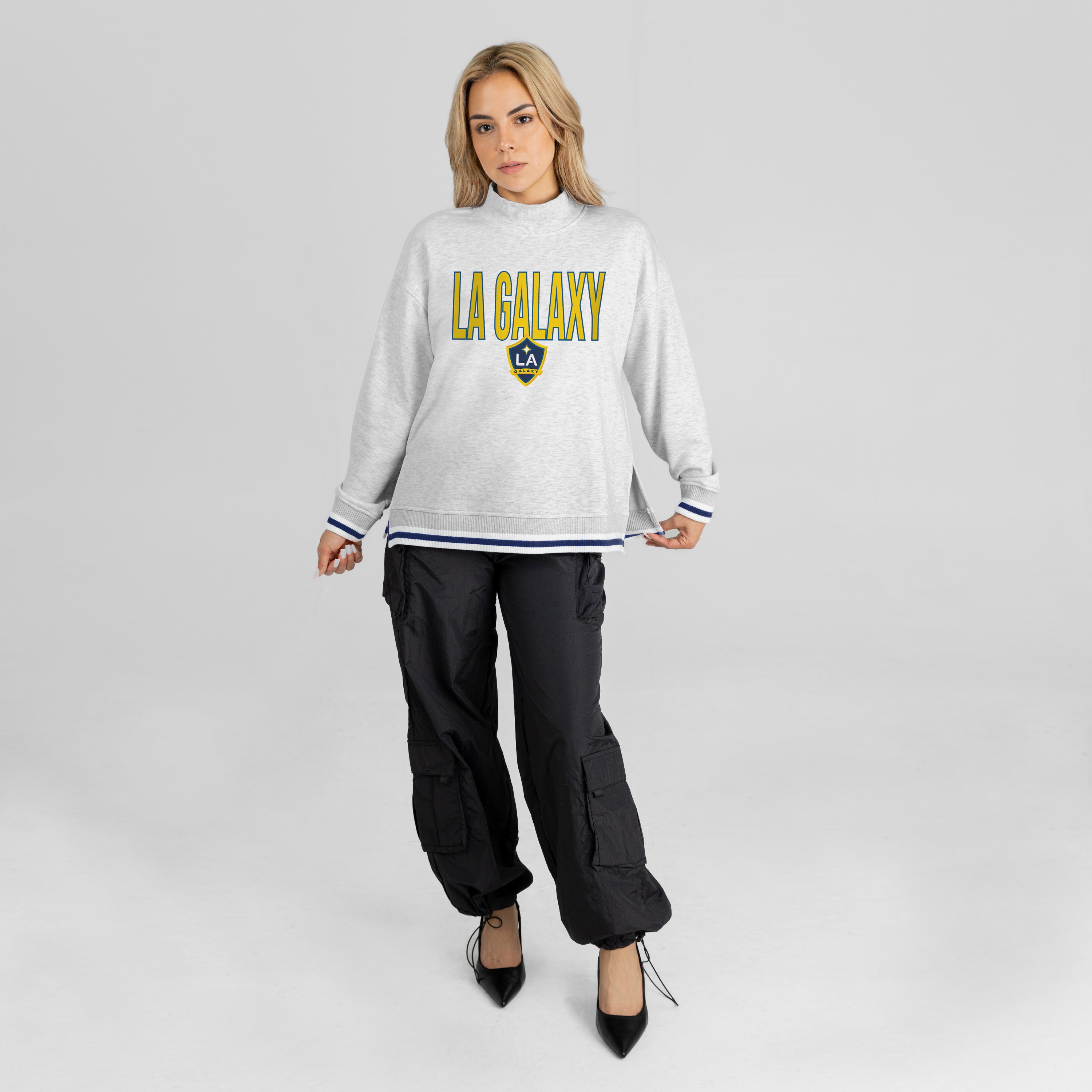 LOS ANGELES GALAXY RALLY POINT CONTRAST MOCKNECK PULLOVER