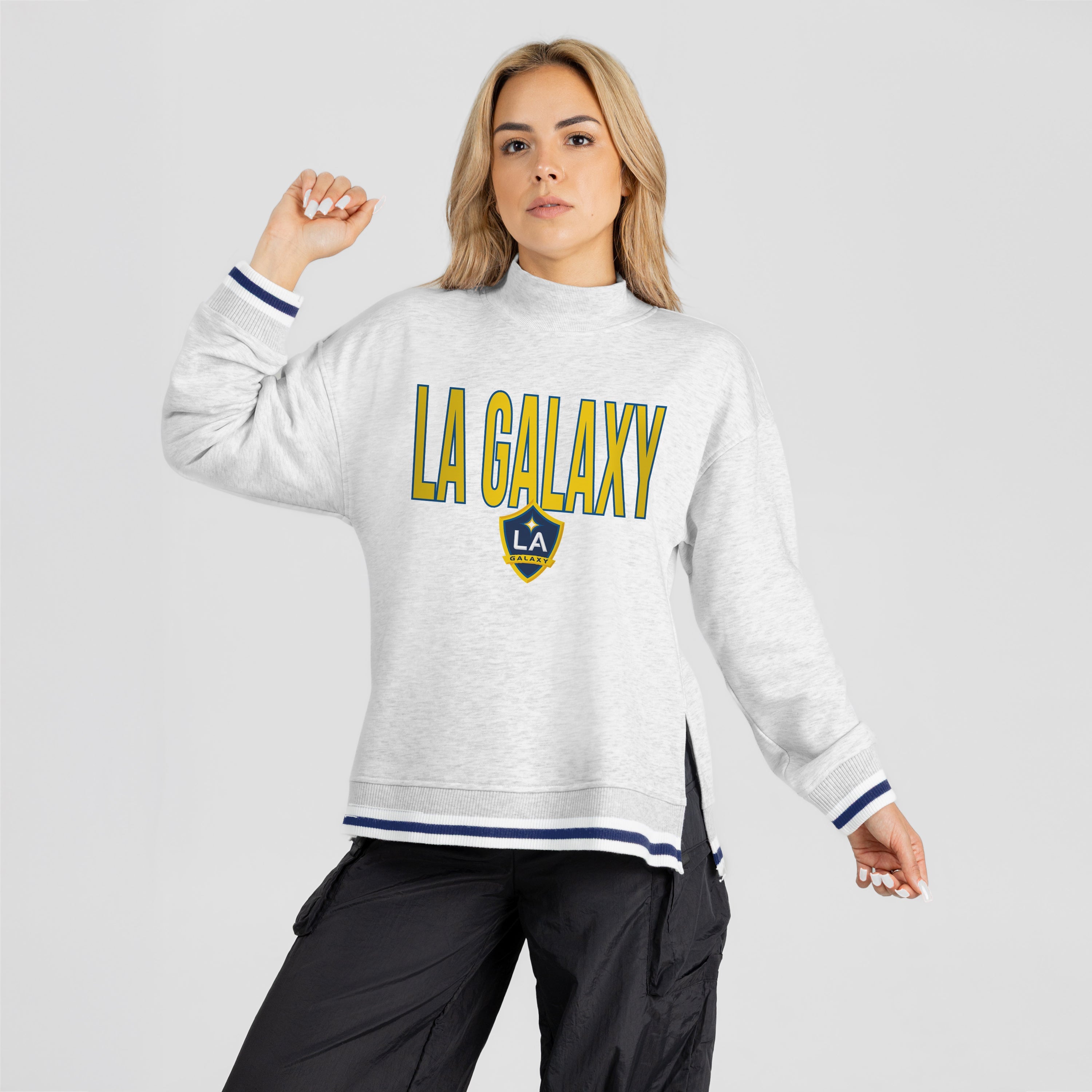 LOS ANGELES GALAXY RALLY POINT CONTRAST MOCKNECK PULLOVER