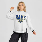 LOS ANGELES RAMS RALLY POINT CONTRAST MOCKNECK PULLOVER