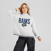 LOS ANGELES RAMS RALLY POINT CONTRAST MOCKNECK PULLOVER