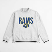 LOS ANGELES RAMS RALLY POINT CONTRAST MOCKNECK PULLOVER