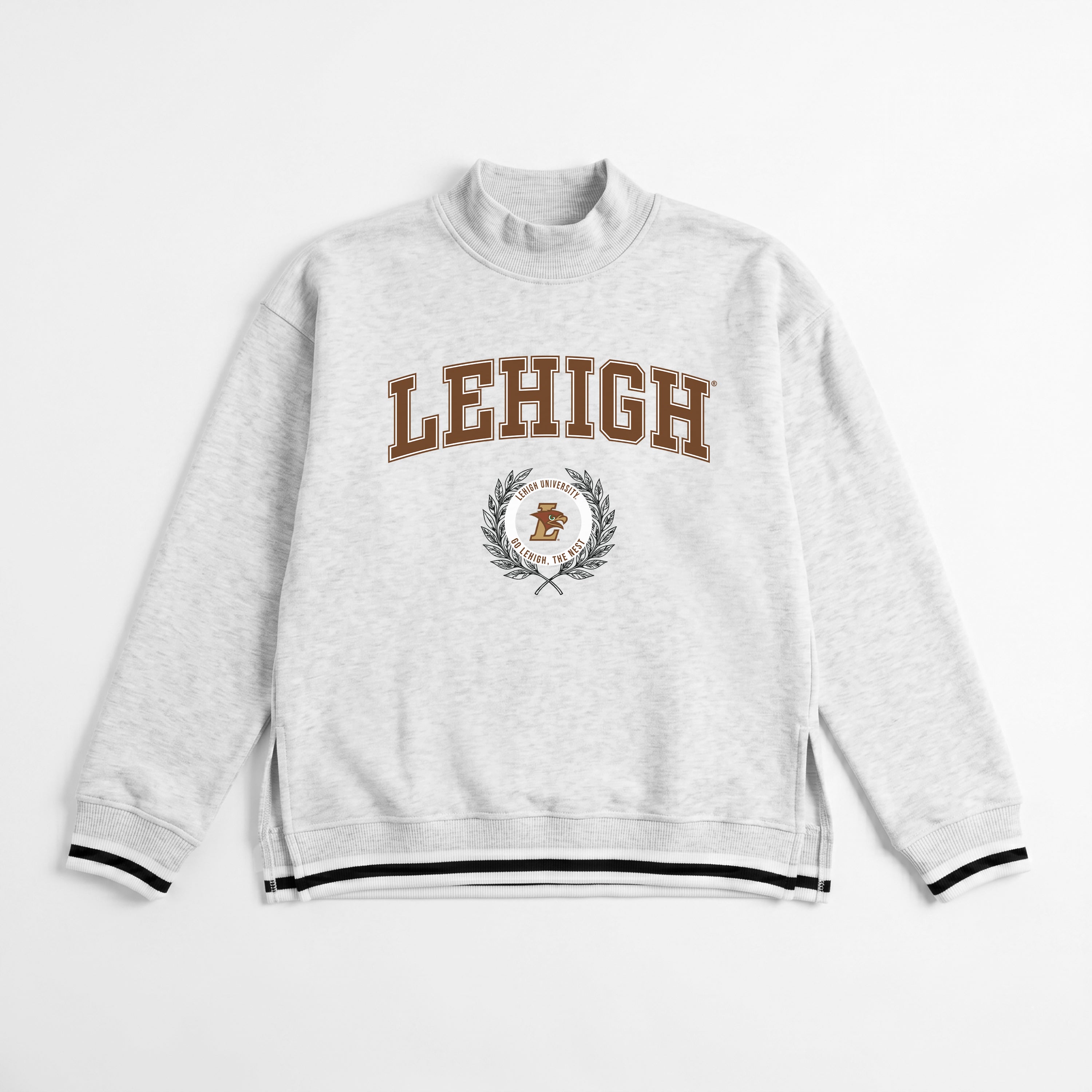 LEHIGH MOUNTAIN HAWKS RALLY POINT CONTRAST MOCKNECK PULLOVER